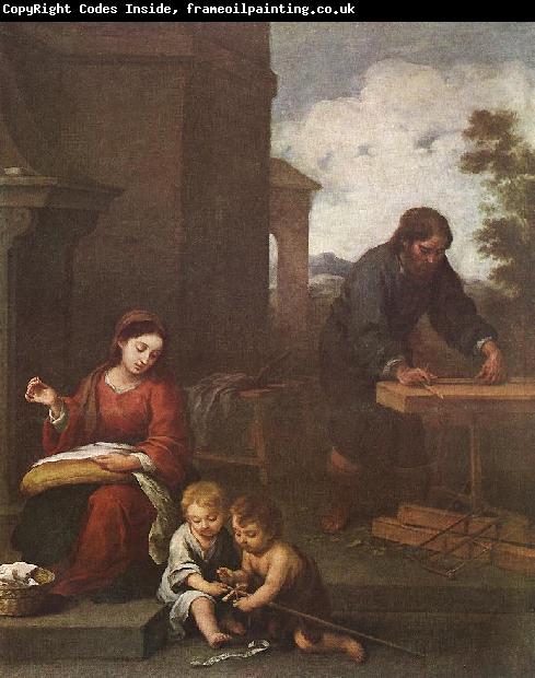 MURILLO, Bartolome Esteban Holy Family with the Infant St John dh